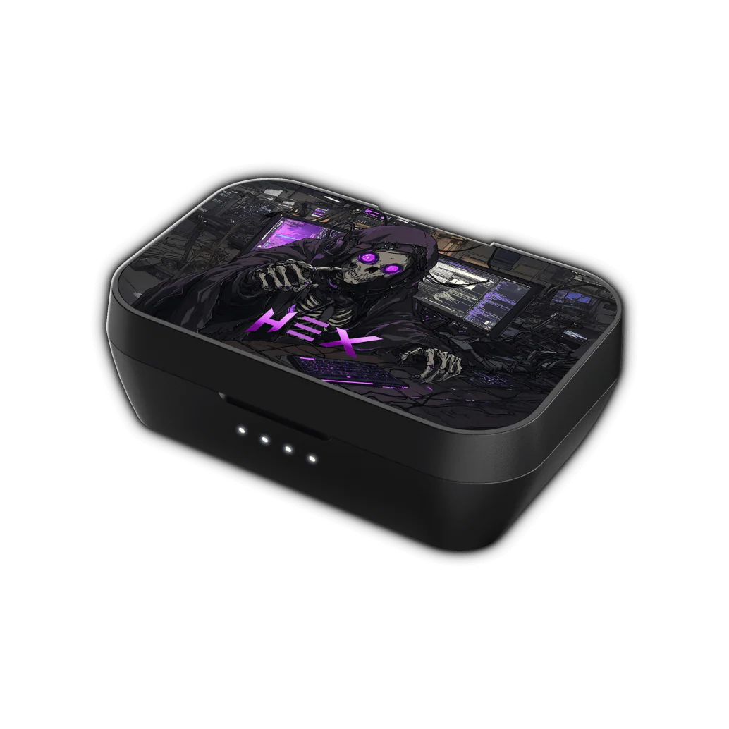 Purple Hex Shell For Earbuds Case